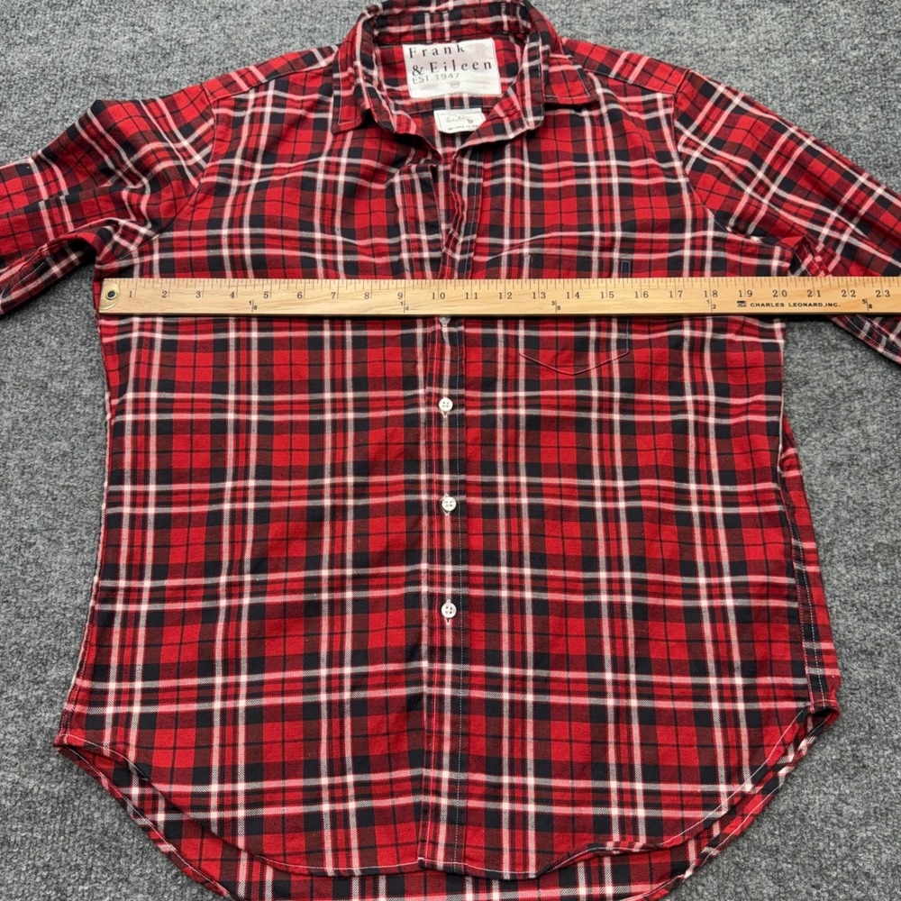 Frank & Eileen Eileen Red Black Plaid Flannel Button Down Shirt XXS - Picture 4 of 8